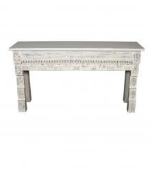 HAND CARVED SOLID WOOD CONSOLE