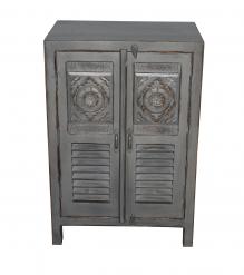 HAND CARVED SOLID WOOD CABINET
