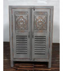 HAND CARVED SOLID WOOD CABINET