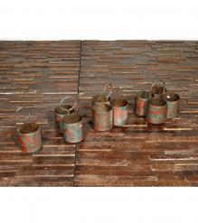 PAINTED IRON GLASS HOLDER