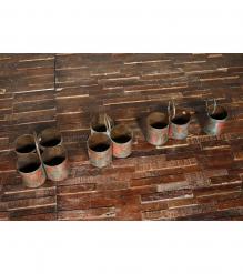 PAINTED IRON GLASS HOLDER