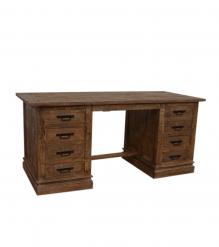 SOLID WOOD DESK W/ 8 DRAWERS