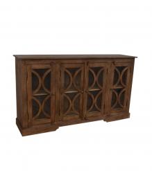 SOLID WOOD & GLASS MODERN SIDEBOARD