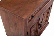 CARVED WOOD SIDEBOARD W/ 2 DOORS & 1 DRAWER