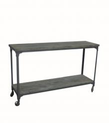 SOLID WOOD & IRON CONSOLE TABLE