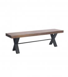 DECORATIVE WOOD & METAL BENCH
