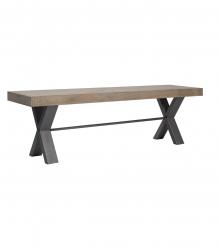 DECORATIVE WOOD & METAL BENCH