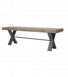 DECORATIVE WOOD & METAL BENCH