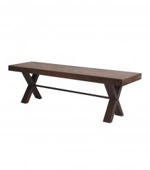 DECORATIVE WOOD & METAL BENCH