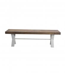 DECORATIVE WOOD & METAL BENCH