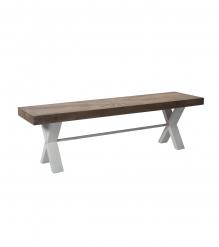 DECORATIVE WOOD & METAL BENCH