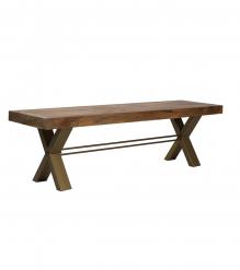 DECORATIVE WOOD & METAL BENCH
