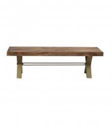 SOLID WOOD & IRON BENCH