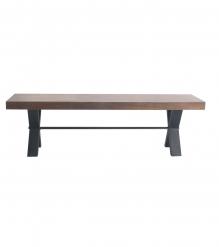 DECORATIVE SOLID WOOD & METAL BENCH
