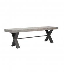 DECORATIVE WOOD & METAL BENCH