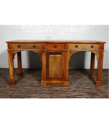 SOLID RECLAIMED TEAK WOOD COUNTER HEIGHT WORK + STUDY STATION
