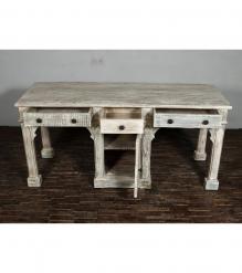 SOLID RECLAIMED WOOD COUNTER HEIGHT WORK + STUDY STATION