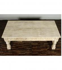 HAND CARVED SOLID WOOD COFFEE TABLE