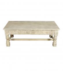 HAND CARVED SOLID WOOD COFFEE TABLE