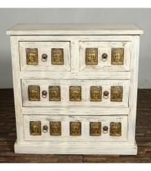 SOLID WOOD & BRASS FITTED CABINET