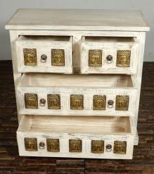 SOLID WOOD & BRASS FITTED CABINET