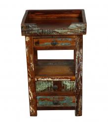 SOLID RECLAIMED TEAK WOOD SIDE TABLE END TABLE 