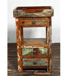SOLID RECLAIMED TEAK WOOD SIDE TABLE END TABLE 