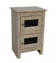 SOLID WOOD 2 DOOR END TABLE / NIGHTSTAND