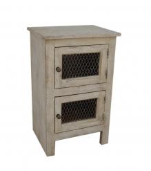 SOLID WOOD 2 DOOR END TABLE / NIGHTSTAND