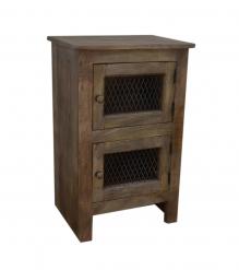 SOLID WOOD 2 DOOR END TABLE / NIGHTSTAND