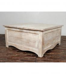 RECLAIMED WOOD STORAGE COFFEE TABLE W/ 2 ENTRY OPTIONS