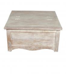 RECLAIMED WOOD STORAGE COFFEE TABLE W/ 2 ENTRY OPTIONS