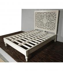 HAND CARVED SOLID WOOD Queen bed