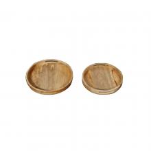 WOODEN TREY SET OF 2