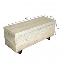 SOLID RECLAIMED TEAK WOOD STORAGE TRUNK / COFFEE TABLE