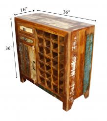 SOLID RECLAIMED WOOD WINE BAR