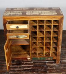 SOLID RECLAIMED WOOD WINE BAR