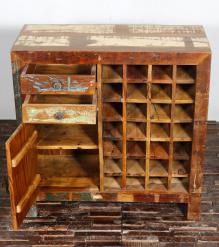 SOLID RECLAIMED WOOD WINE BAR
