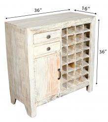 SOLID RECLAIMED TEAK WOOD WINE BAR