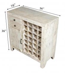 SOLID RECLAIMED TEAK WOOD WINE BAR