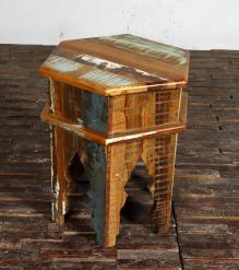 SOLID RECLAIMED TEAK WOOD END TABLE / NIGHTSTAND