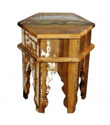 SOLID RECLAIMED TEAK WOOD END TABLE / NIGHTSTAND