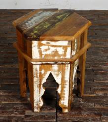 SOLID RECLAIMED TEAK WOOD END TABLE / NIGHTSTAND