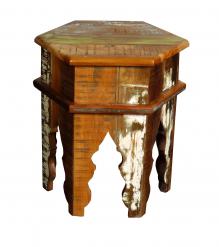 SOLID RECLAIMED TEAK WOOD END TABLE / NIGHTSTAND