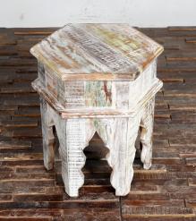 SOLID RECLAIMED TEAK WOOD END TABLE / NIGHTSTAND