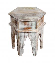 SOLID RECLAIMED TEAK WOOD END TABLE / NIGHTSTAND
