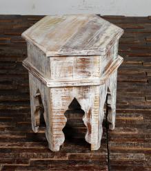 SOLID RECLAIMED TEAK WOOD END TABLE / NIGHTSTAND