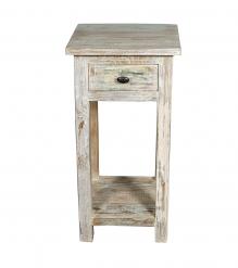 SOLID RECLAIMED TEAK WOOD END TABLE NIGHTSTAND