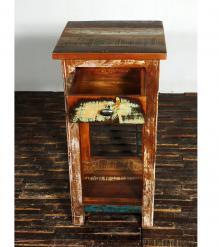 SOLID RECLAIMED TEAK WOOD END TABLE NIGHTSTAND