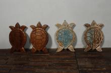 HAND CARVED WOOD TURTLE